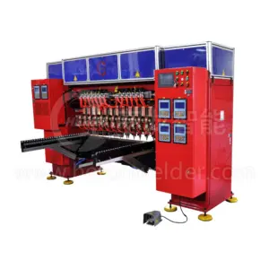 Metal Shelf Welding Machine | MFDC Multi Spot Welder With 26 Heads For Supermarket Shelf DB-660-15008